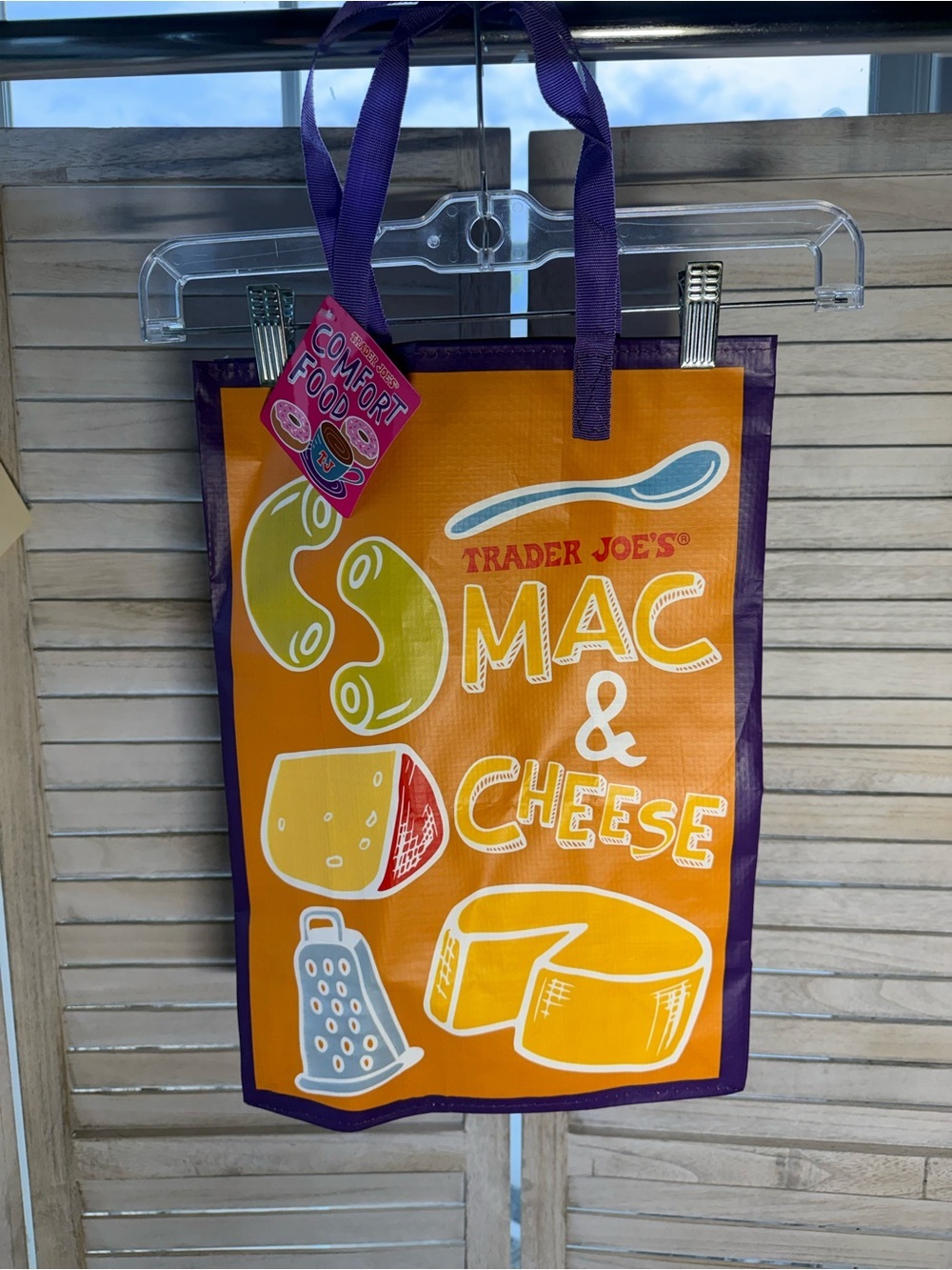 NWT Trader Joe’s Tote Bags 2pc Viral Canvas & Mac and Cheese/PB&J Comfort Food - Picture 3 of 4